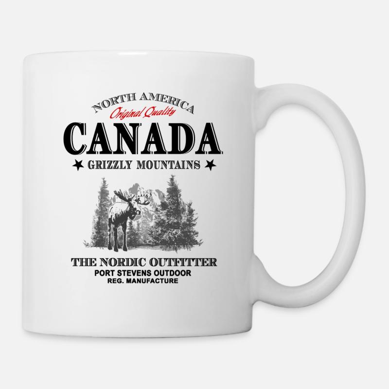 Canada - Élan - Mug blanc - blanc