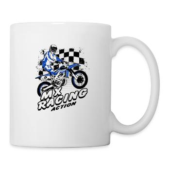 Supercross - Moto Cross - Motocross - Tasse - Weiß - Rechts