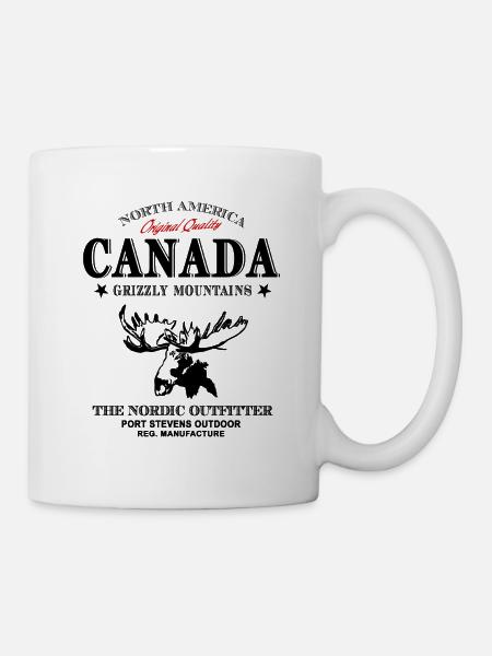 Canada - Élan - Mug blanc - blanc