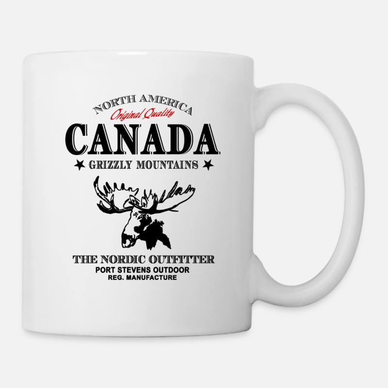 Canada - Élan - Mug blanc - blanc