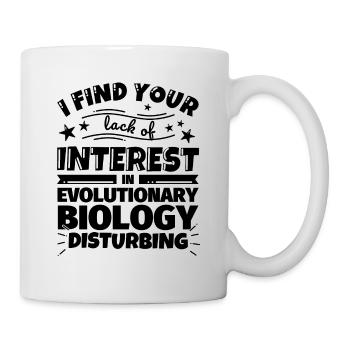 Evolutionsbiologie lustiges Geschenk - Tasse - Weiß - Rechts