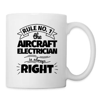AIRCRAFT ELECTRICIAN funny gift - Mug - white - Right