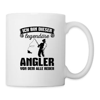 Angeln Fischfang Angler Sportfischer Geschenk - Tasse - Weiß - Rechts