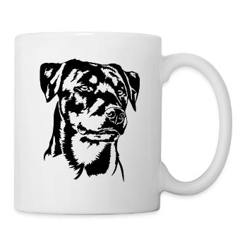 Chiens de chasse Terrier allemand Portrait Wilsigns - Mug blanc - blanc - Droite