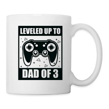 Le joueur de jeu Papa père a atteint le niveau de papa de 3 enfants - Mug blanc - blanc - Droite