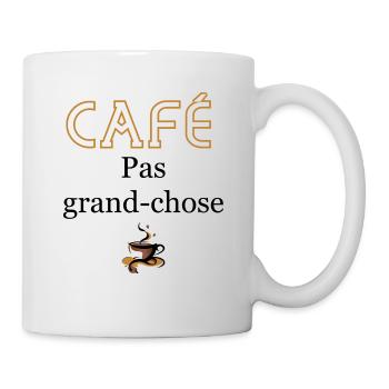 café pas grand chose - Mug blanc - blanc - Droite