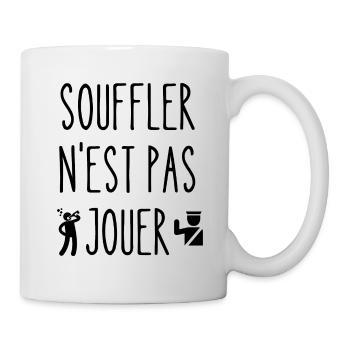 souffler n'est pas jouer - Mug blanc - blanc - Droite