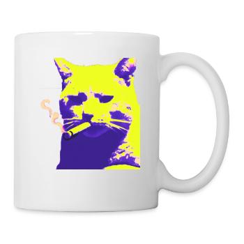 Fumer pour chat - Mug blanc - blanc - Droite