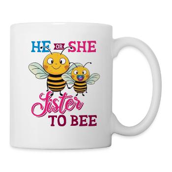 Pregnancy - I'm going to be sister bee saying - Mug - white - Right