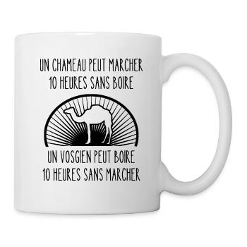 un vosgien peut boire 10 heures sans marcher - Mug blanc - blanc - Droite
