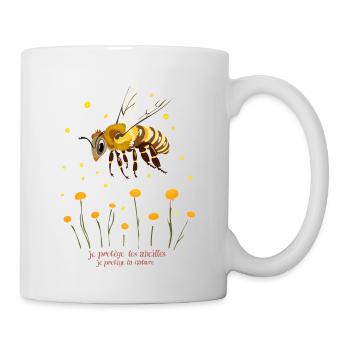 I protect bees - Mug - white - Right