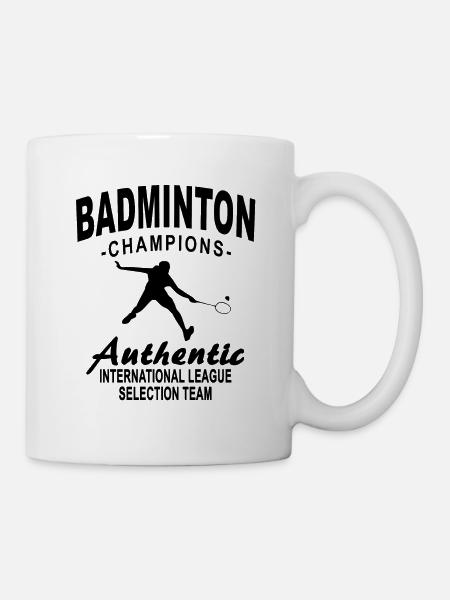Badminton - Badmintonspieler - Tasse - Weiß