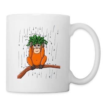 Rimba im Regen - Tasse - Weiß - Rechts