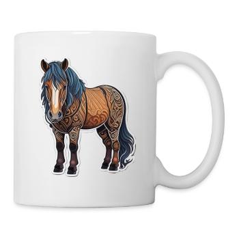 Pferd - Tasse - Weiß - Rechts
