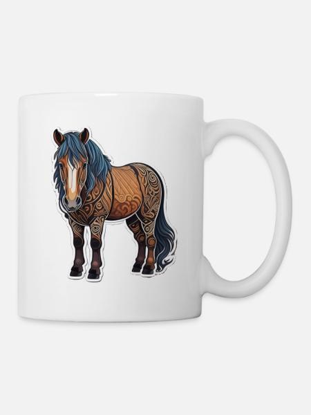 Pferd - Tasse - Weiß