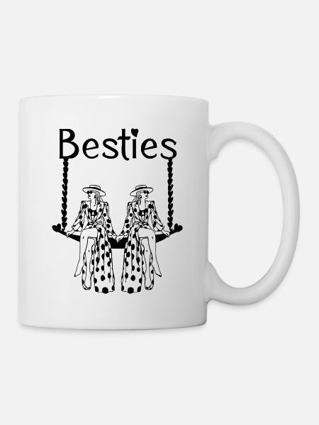 Besties - Beste Freundinnen - Friends - Mug - white