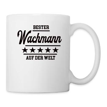 Bester Wachmann Weltbester Wachdienst Secruity - Tasse - Weiß - Rechts