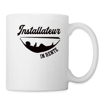 Installateur in Rente Rentenbeginn Chef Meister - Tasse - Weiß - Rechts