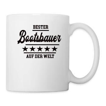 Bester Bootsbauer Weltbester Meister Bootsbau - Tasse - Weiß - Rechts