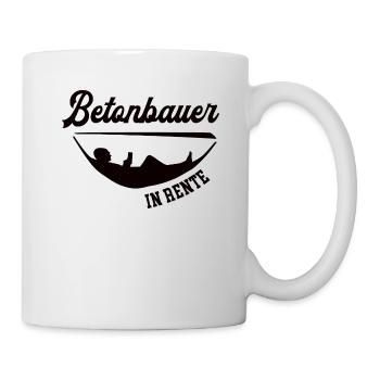 Betonbauer in Rente Rentenbeginn Betonbau Chef - Tasse - Weiß - Rechts