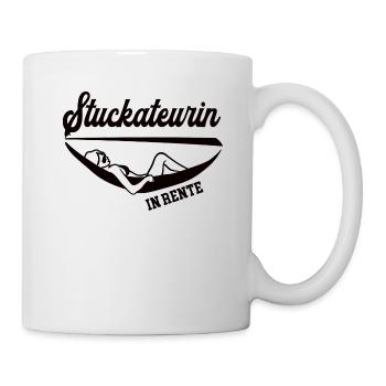 Stuckateurin in Rente Rentenbeginn Stukkateurin - Tasse - Weiß - Rechts