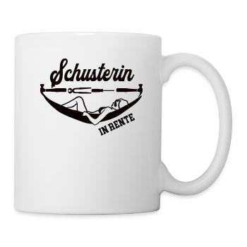 Schusterin in Rente Rentenbeginn Schusterei Frau - Tasse - Weiß - Rechts