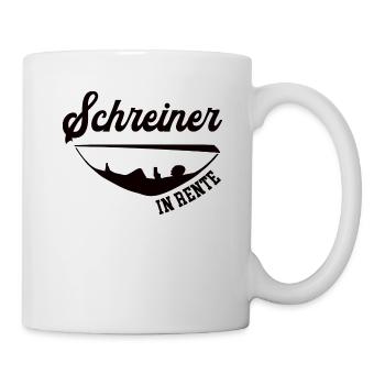 Schreiner in Rente Rentenbeginn Schreinerei Chef - Tasse - Weiß - Rechts