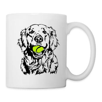 Golden Retriever Ball Junkie Dogs Wilsigns - Mug - white - Right