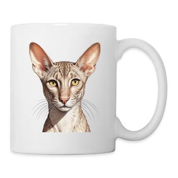 Coole orientalisch kurze Katze - Tasse - Weiß - Rechts