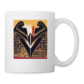 L’art du contact visuel - Mug blanc - blanc - Droite