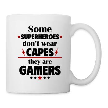 Certains héros ne portent pas de capes, ce sont des joueurs - Mug blanc - blanc - Droite