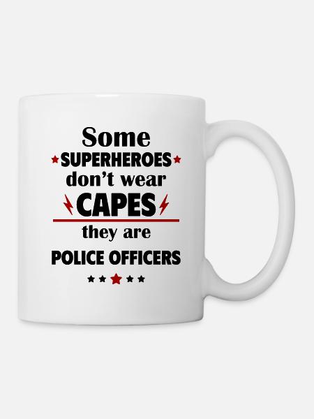 Certains héros ne portent pas de capes, les policiers - Mug blanc - blanc