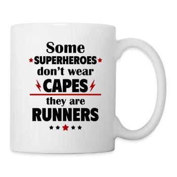 Certains héros ne portent pas de capes, les coureurs - Mug blanc - blanc - Droite