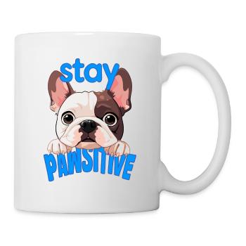 Bouledogue français Stay Pawsitive - Mug blanc - blanc - Droite