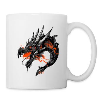 Drache - Tasse - Weiß - Rechts