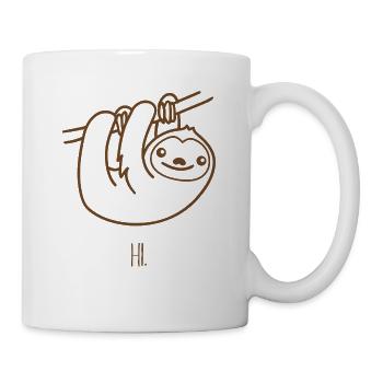 Animal Design Minimalist LineArt Sloth - Mug - white - Right