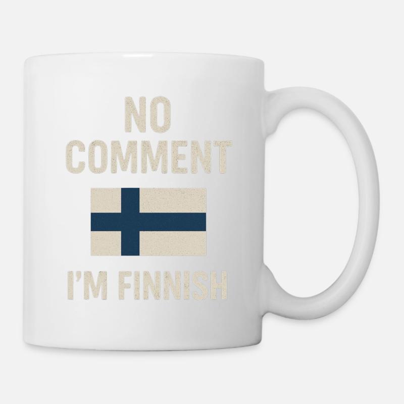 Drapeau finlandais. Aucun commentaire - Mug blanc - blanc