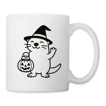 Otter with Halloween Magic Hat - Mug - white - Right