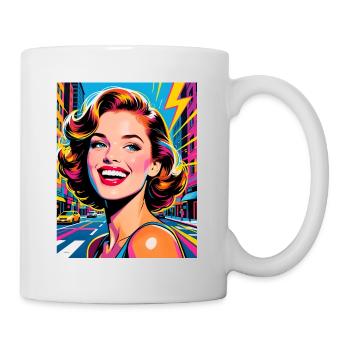 Pop Art Portrait 60s - Mug - white - Right