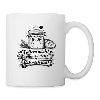Kuscheljam Motiv Sauerteig Herz - Tasse - Weiß - Rechts