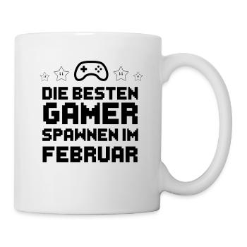 Die besten Gamer spawnen im Februar - Tasse - Weiß - Rechts