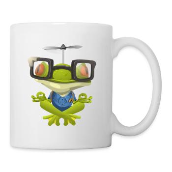 YOGA MEDITATION BUDDHA FROG GIFT NAMASTE OM - Mug - white - Right