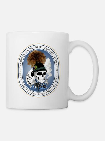 Bayern-skull - Tasse - Weiß