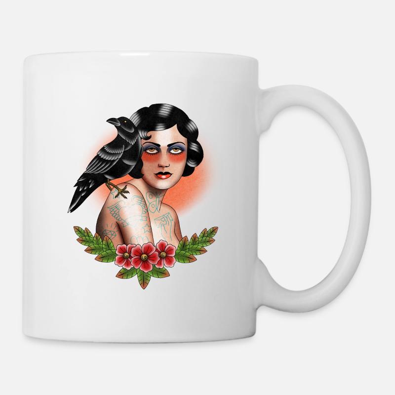 Rabe - Tasse - Weiß