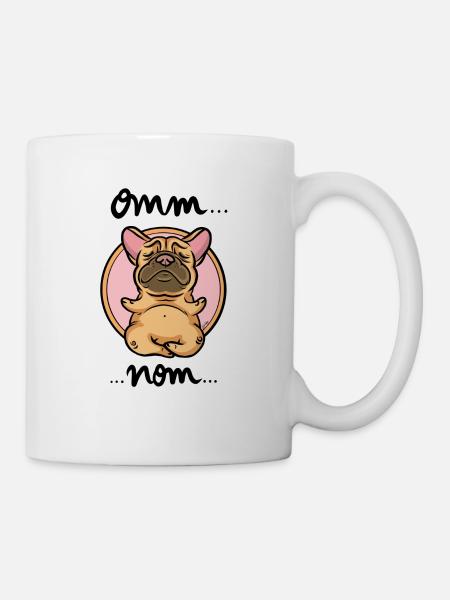 Omm nom Frenchie - Mug - white