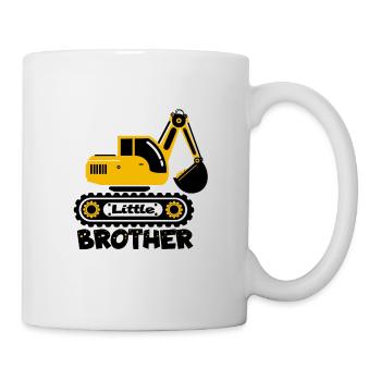 Kleiner Bruder Little Bagger Raupenfahrzeug Gesche - Tasse - Weiß - Rechts