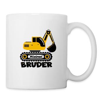 Kleiner Bruder Little Bagger Raupenfahrzeug Gesche - Tasse - Weiß - Rechts