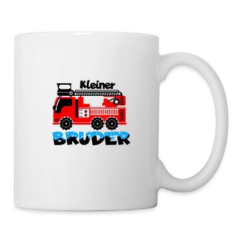 Little Brother Little Firefighters Truck Gift - Mug - white - Right