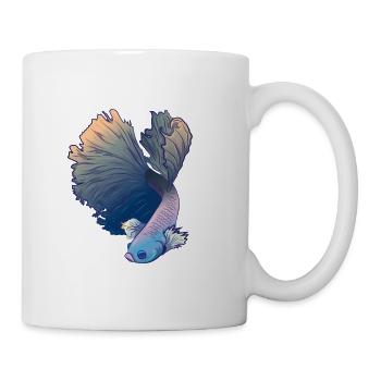 Betta Splendens Kampffisch Labyrinthfisch Geschenk - Tasse - Weiß - Rechts