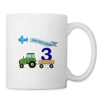 Third birthday with tractor - Mug - white - Right